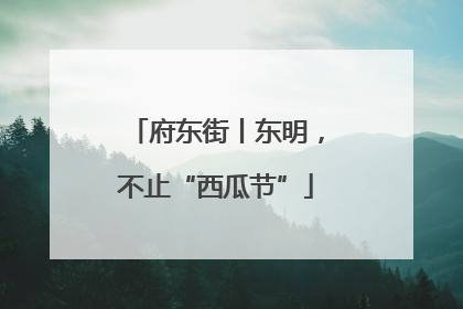 府东街丨东明，不止“西瓜节”