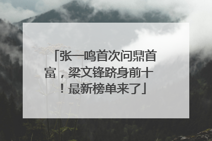 张一鸣首次问鼎首富，梁文锋跻身前十！最新榜单来了