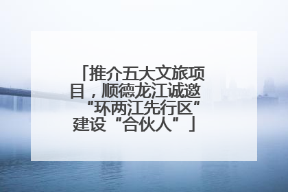 推介五大文旅项目，顺德龙江诚邀“环两江先行区”建设“合伙人”