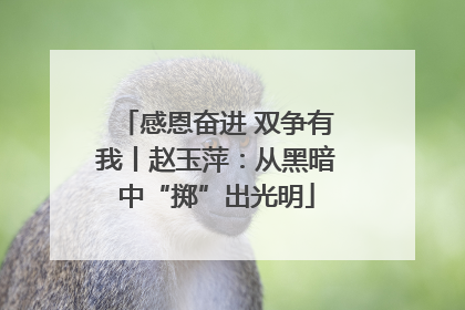感恩奋进 双争有我丨赵玉萍：从黑暗中“掷”出光明