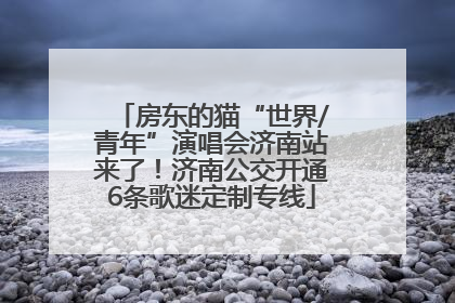房东的猫“世界/青年”演唱会济南站来了！济南公交开通6条歌迷定制专线