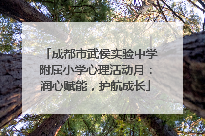 成都市武侯实验中学附属小学心理活动月：润心赋能，护航成长