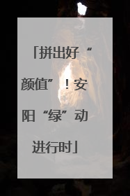 拼出好“颜值”！安阳“绿”动进行时