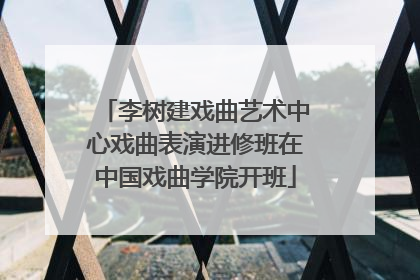 李树建戏曲艺术中心戏曲表演进修班在中国戏曲学院开班