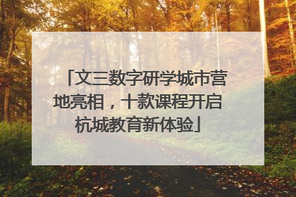文三数字研学城市营地亮相，十款课程开启杭城教育新体验