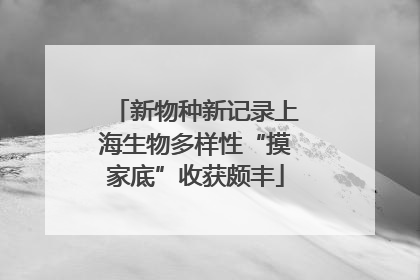 新物种新记录上海生物多样性“摸家底”收获颇丰