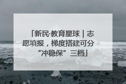 新民·教育星球｜志愿填报，梯度搭建可分“冲稳保”三档