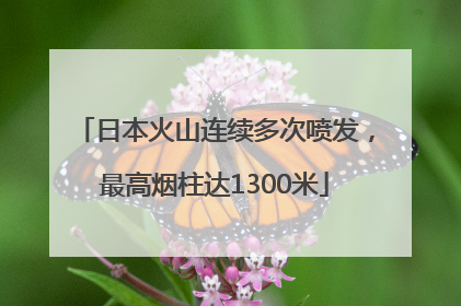 日本火山连续多次喷发，最高烟柱达1300米
