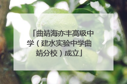 曲靖海亦丰高级中学（建水实验中学曲靖分校）成立
