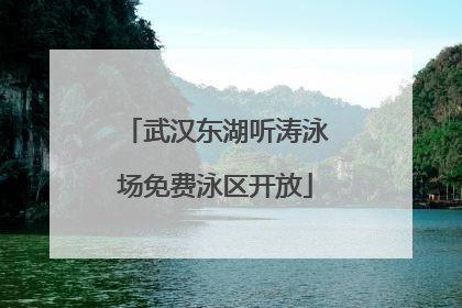 武汉东湖听涛泳场免费泳区开放