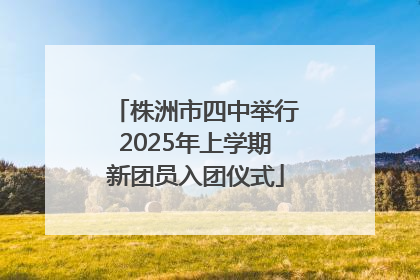 株洲市四中举行2025年上学期新团员入团仪式