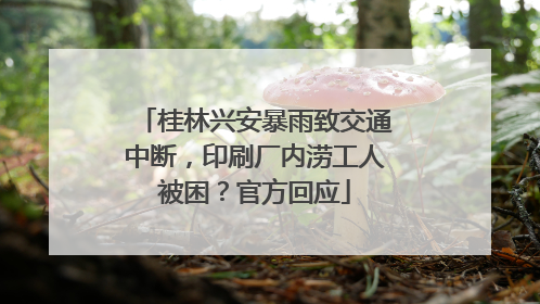 桂林兴安暴雨致交通中断，印刷厂内涝工人被困？官方回应