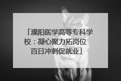 濮阳医学高等专科学校：凝心聚力拓岗位 百日冲刺促就业