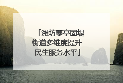 潍坊寒亭固堤街道多维度提升民生服务水平