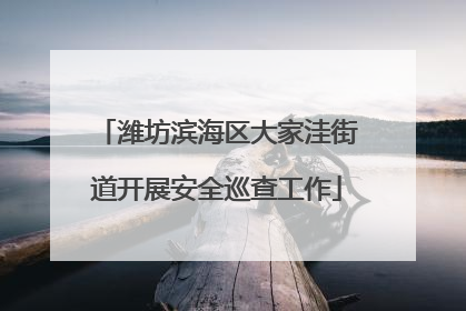 潍坊滨海区大家洼街道开展安全巡查工作