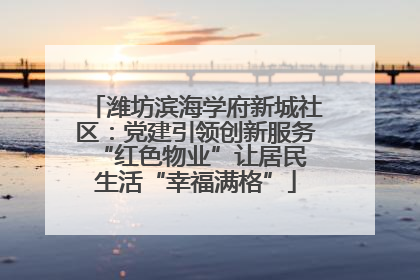潍坊滨海学府新城社区：党建引领创新服务 “红色物业”让居民生活“幸福满格”