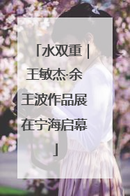 水双重｜王敏杰·余王波作品展在宁海启幕