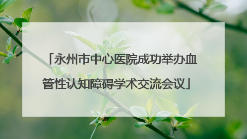 永州市中心医院成功举办血管性认知障碍学术交流会议