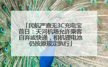 民航严查无3C充电宝首日：天河机场允许乘客自弃或快递，相机锂电池仍按原规定执行