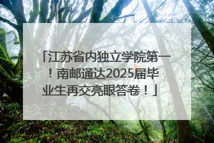 江苏省内独立学院第一！南邮通达2025届毕业生再交亮眼答卷！