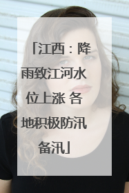 江西：降雨致江河水位上涨 各地积极防汛备汛