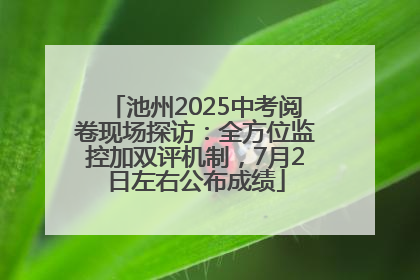 池州2025中考阅卷现场探访：全方位监控加双评机制，7月2日左右公布成绩
