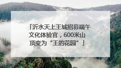 沂水天上王城招募端午文化体验官，600米山顶变为“王的花园”