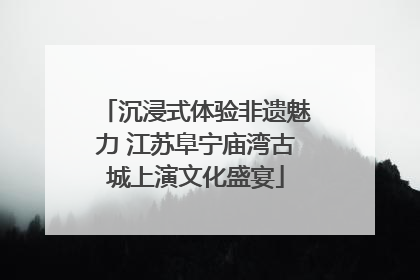 沉浸式体验非遗魅力 江苏阜宁庙湾古城上演文化盛宴