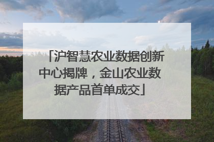 沪智慧农业数据创新中心揭牌，金山农业数据产品首单成交