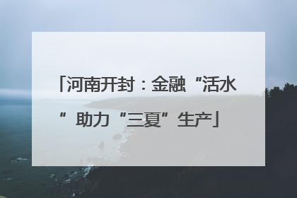 河南开封：金融“活水”助力“三夏”生产