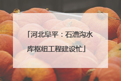 河北阜平：石漕沟水库枢纽工程建设忙
