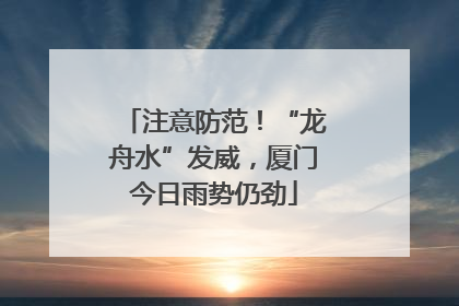 注意防范！“龙舟水”发威，厦门今日雨势仍劲
