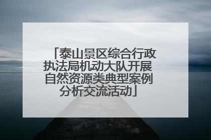 泰山景区综合行政执法局机动大队开展自然资源类典型案例分析交流活动