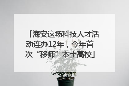 海安这场科技人才活动连办12年，今年首次“移师”本土高校