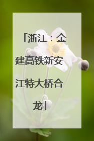 浙江：金建高铁新安江特大桥合龙