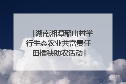 湖南湘潭韶山村举行生态农业共富责任田插秧助农活动