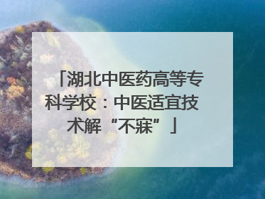 湖北中医药高等专科学校：中医适宜技术解“不寐”