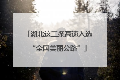 湖北这三条高速入选“全国美丽公路”