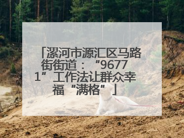 漯河市源汇区马路街街道：“96771”工作法让群众幸福“满格”