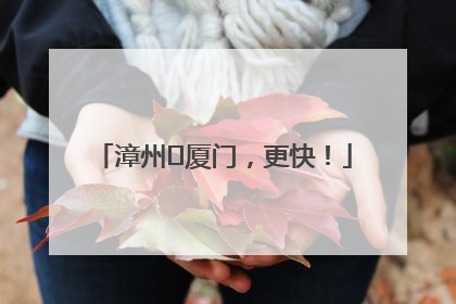 漳州⇋厦门，更快！