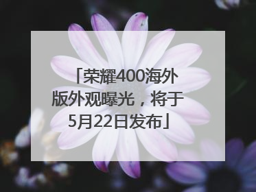 荣耀400海外版外观曝光，将于5月22日发布