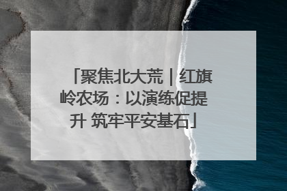 聚焦北大荒｜红旗岭农场：以演练促提升 筑牢平安基石