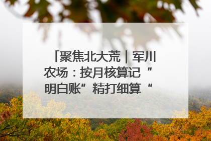 聚焦北大荒｜军川农场：按月核算记“明白账”精打细算“过紧日子”