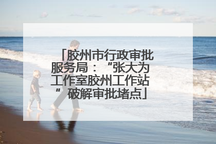 胶州市行政审批服务局：“张大为工作室胶州工作站”破解审批堵点
