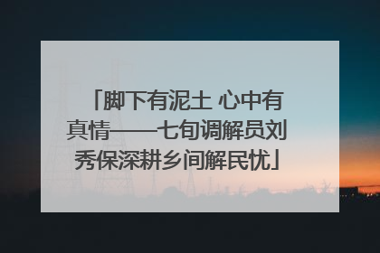 脚下有泥土 心中有真情——七旬调解员刘秀保深耕乡间解民忧