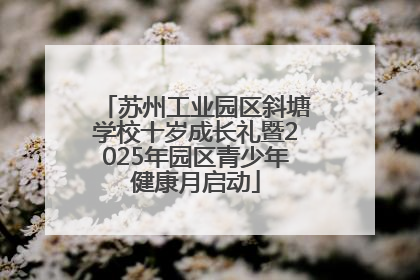 苏州工业园区斜塘学校十岁成长礼暨2025年园区青少年健康月启动