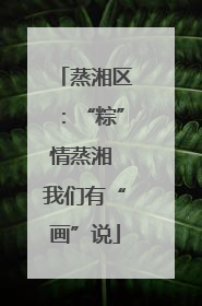 蒸湘区：“粽”情蒸湘 我们有“画”说