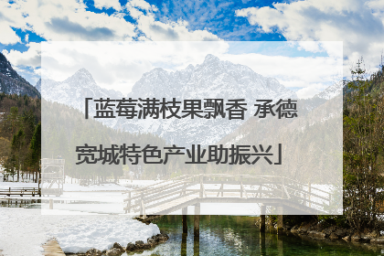 蓝莓满枝果飘香 承德宽城特色产业助振兴