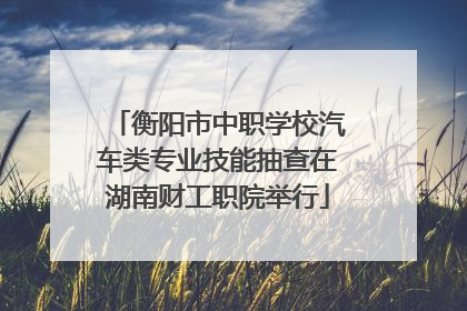 衡阳市中职学校汽车类专业技能抽查在湖南财工职院举行