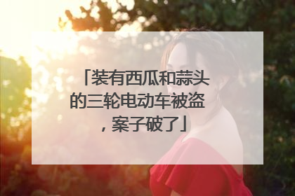 装有西瓜和蒜头的三轮电动车被盗，案子破了